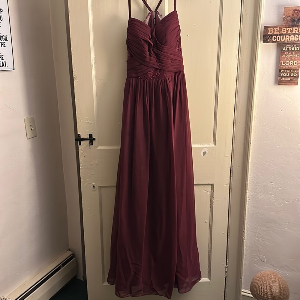 Azazie Leslie bridesmaids dress - Cabernet (unaltered)